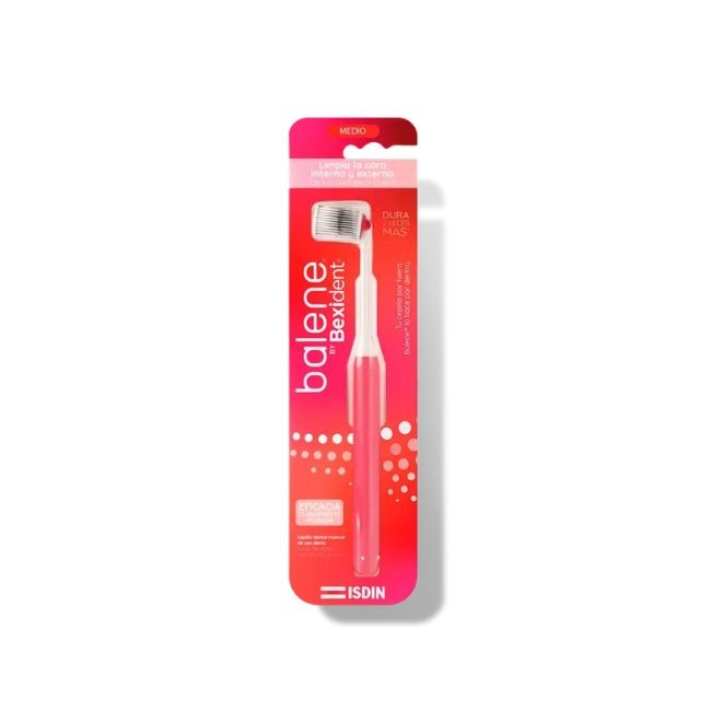 BALENE BY BEXIDENT CEPILLO DENTAL ADULTO 1 UNIDAD DUREZA MEDIA COLOR CORAL